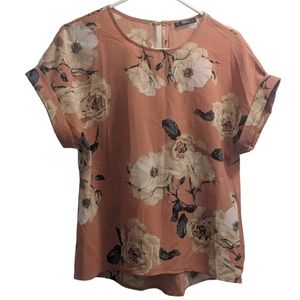 💥 SHEIN Floral Blush Top S